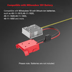 Azocek 18V to 12V Step Down Converter Compatible with Milwaukee 18V Battery Azocek Power Wheel Battery Adapter DC 12V 20A 240W Buck Converter Regulator with 30A Fuse & Wire Terminal
