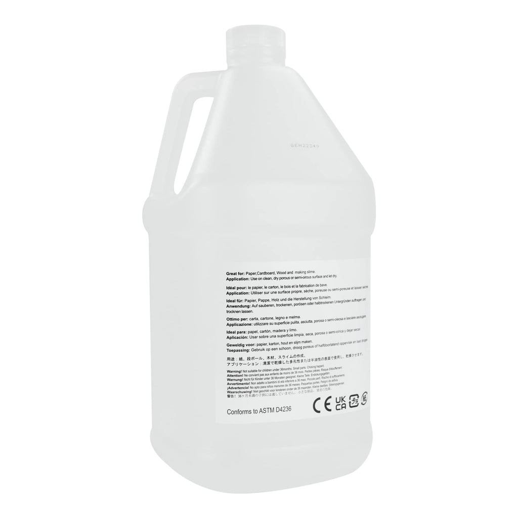 Amazon Basics All Purpose Washable Clear Liquid School Glue for Making Slime, Paper, Cardboard, Wood, Craft Projects, 128 fl oz