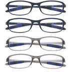 Mcoorn Computer Blue Light Blocking Reading Glasses(Flexible and Lightweight) UV Protection Readers Anti Eyestrain for Women Men