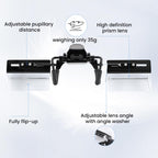 Joy&Jey Clip on Lazy Glasses - Horizontal Reading Glasses 90 Degree for Lying Down Reading or Watching TV, Knitting Up Neck Relax, Prism Glasses for Looking Up Playing Mobile, Neck Protection Glasses