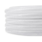 DAVCO 1/2" ID × 25 ft Clear Braided Plastic Vinyl Tubing Flexible High Pressure Reinforced PVC Hose