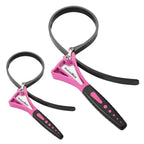ValueMax 2-piece Strap Wrench Set, Adjustable Oil Filter Wrench with Max Diameter 4" (Small) and 6"(Large), Jar Opener, Pipe, Plumbing, Purple