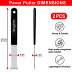 Paver Removal Tool, Paver Lifter Tool with Rubber Non-Slip Handle, 2 Pcs
