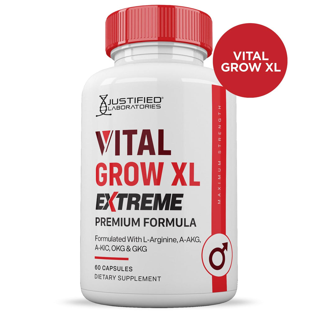(3 Pack) Vital Grow XL Extreme Pills 1600MG Premium Formula Proprietary Blend for Men's Health 180 Capsules