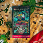 Bones Coffee Company Costa Rica Single-Origin Coffee Beans, Whole Bean Coffee Medium Roast Gifts Low Acid Gourmet, Cocoa, Nutty, Milk Chocolate Notes (12 oz)