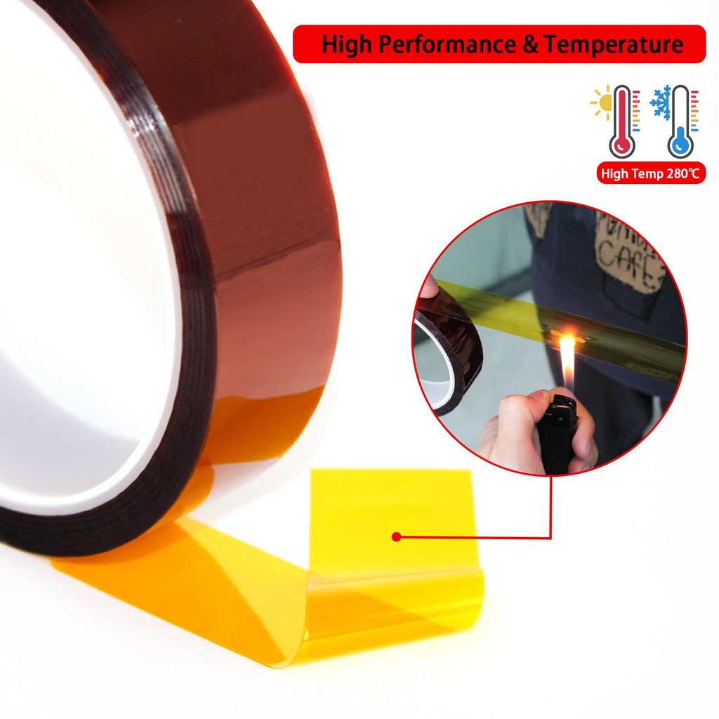 1''×33M High Temperature Resistant Polyimide Tape,No Residue Heat Tape