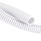 ZhiYo 20FT 3/8” Wire Loom Split Tubing Auto Wire Conduit Flexible Cover | High Temperature Heat Resistant -40F to 257F | Plastic Cover for Electrical Wires & Cables, White