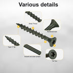 Bobibbi Deck Screws #8 x 1-1/2’’, T25 Star Torx Drive Flat Head Wood Screws, Green, 5lb