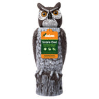 Dalen Large Rotating Head Fake Owl Decoy to Scare Birds Away - 18” Tall - Garden Scarecrow Owl with 360º Rotating Head
