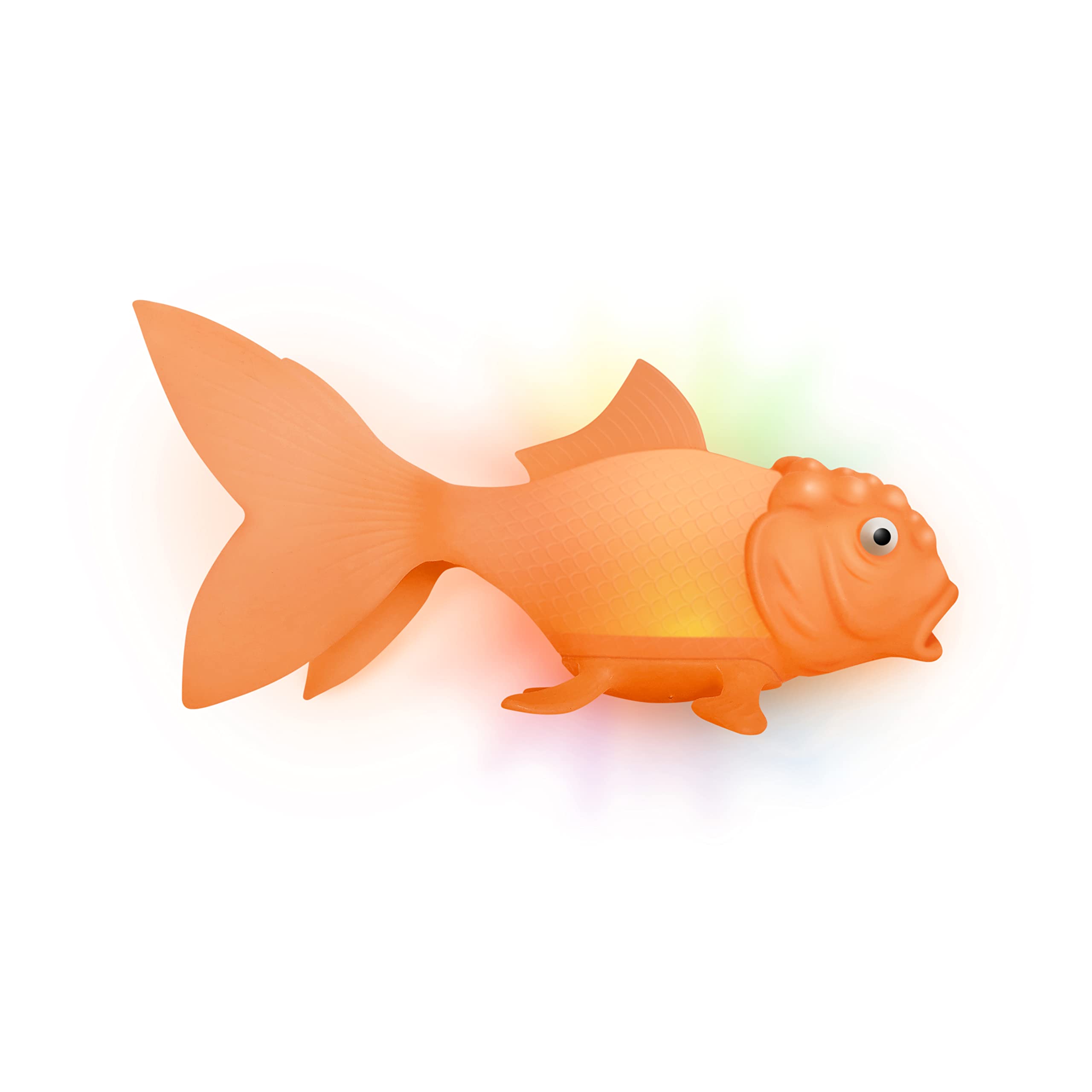 Genuine Fred Koi Toy Light Up Bath Goldfish, Floating Water Toy for Kids, Glows on Contact with Water, Fun and Safe Bath Time Toy, Orange