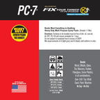 PC Products PC-7 Epoxy Adhesive Paste, Two-Part Heavy Duty, 1lb in Two Cans, Charcoal Gray 167779