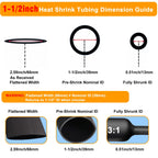 1-1/2(39mm) Heat Shrink Tubing - 3:1 Marine Grade Shrink Wrap - Large Waterproof Wire Cable Heat Shrink Tubing with Adhesive Lined - Industrial Heat Shrink Pipe Insulating Sleeve,5 Ft