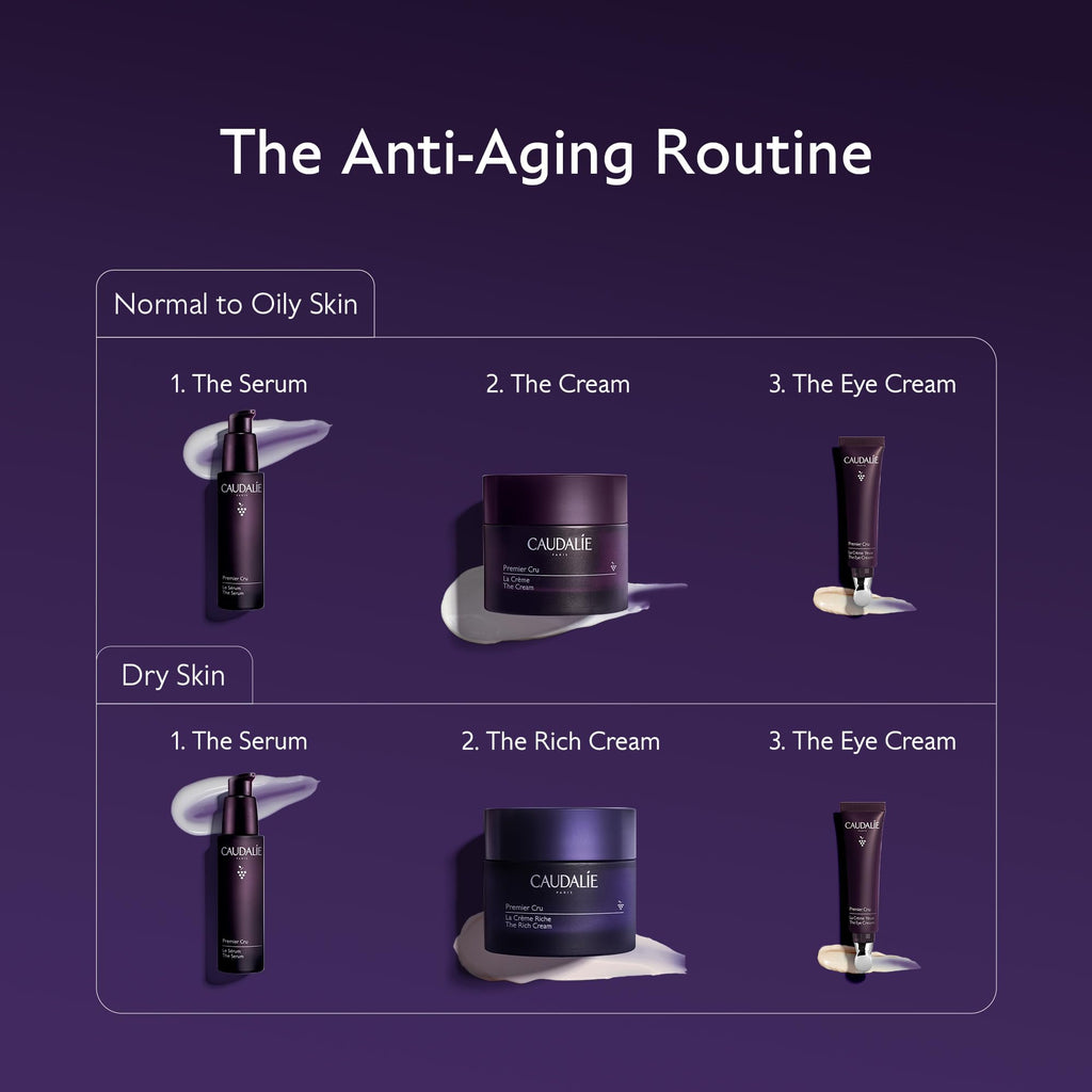 Caudalie Premier Cru The Rich Cream, Skin Barrier Repairing Rich Moisturizer with Ceramides, Refillable Jar - 50 mL
