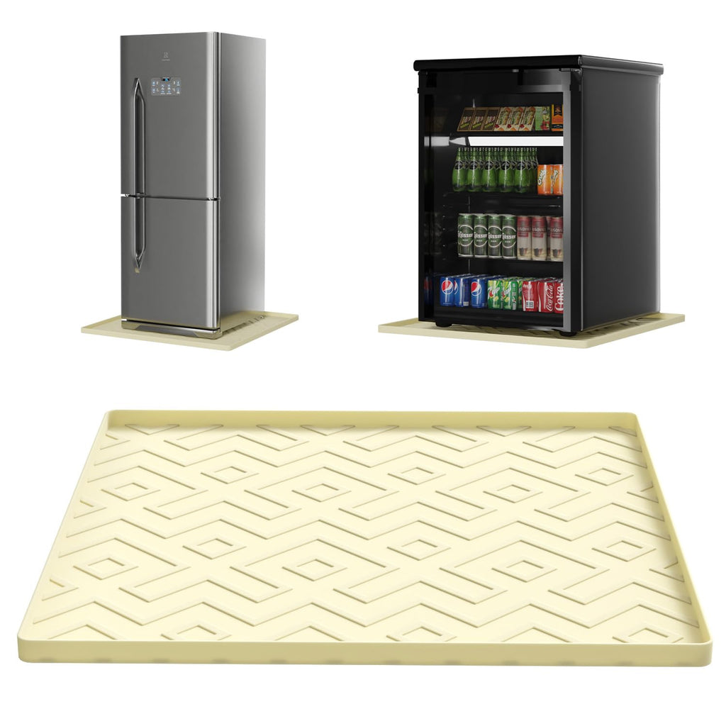 EWX Silicone Mini Fridge Mat 19.7"x19.7" – Refrigerator Mats, Non-Slip Waterproof Protector Pad for Washing Machine, Dryer, Dishwasher & Wine Cooler