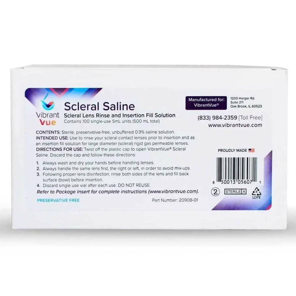 Visualeyewear VibrantVue - Scleral Saline - Scleral Lens Rinse and Insertion Solution