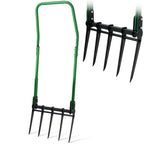Senvert BroadFork Garden Tool, Heavy Duty 5-Tine Broad Fork Hand Tiller, Garden Pitchfork with Ergonomic U-Shaped Handle, Digging Fork for Gardening, Cultivating