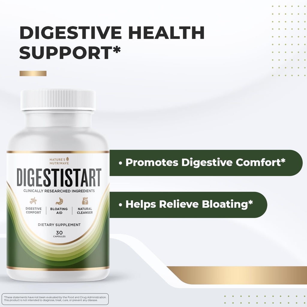 DigestiStart – Wild Yam, Poria Cocos & Bacopa – 30 Ct, 1 Month Supply