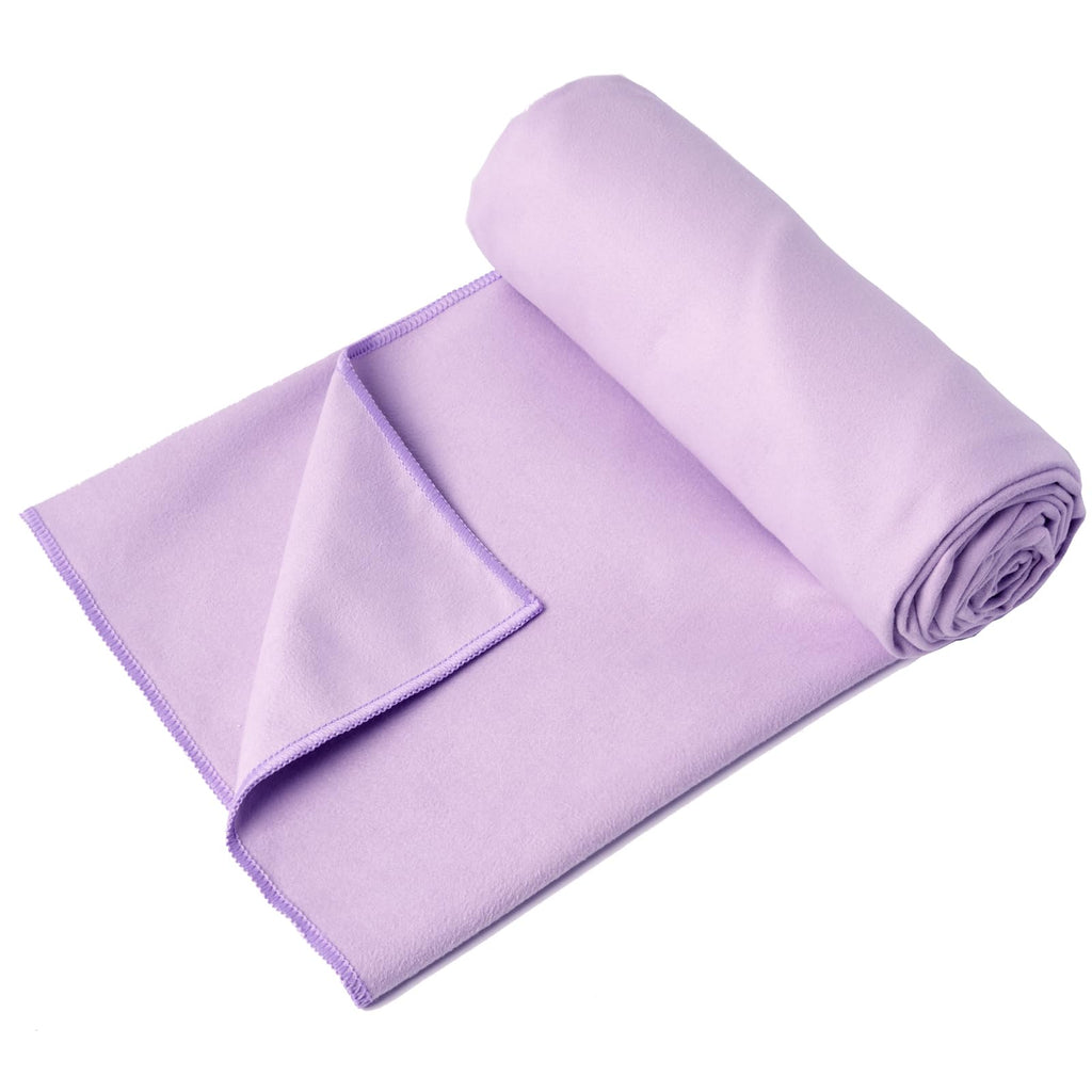 Eunzel Hot Yoga Towel Non Slip Yoga Mat Towel Non-Slip Sweat Absorbent Microfiber Towel for Hot Yoga, Pilates and Workout 72" x 26.5", Taro Purple
