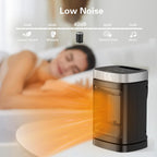 JIBUFI Portable Space Heater for Indoor Use with 70° Oscillation and Remote