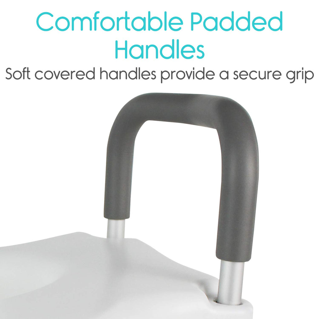 Vive Raised Toilet Seat - 5" Portable, Elevated Toilet Seat Riser & Extender - Elongated and Standard Fit Commode Lifter - Bathroom Safety Extender Assists Disabled, Elderly, Seniors, Handicapped
