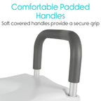 Vive Raised Toilet Seat - 5" Portable, Elevated Toilet Seat Riser & Extender - Elongated and Standard Fit Commode Lifter - Bathroom Safety Extender Assists Disabled, Elderly, Seniors, Handicapped