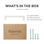 Ravinte 30 Pack Solid 5 Inch Square Cabinet Handles - Brushed Nickel Pulls for Kitchen Drawers and Cabinets - Hardware Handles