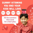 Llama Naturals Kids Multivitamin Gummies | Real Fruit, No Added Sugar Cane | Organic Vegan Toddler Whole Food Vitamins | Vitamin D, C & Beta Carotene Gummy Supplement | Strawberry 180 Ct (2-3 Months)