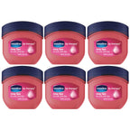 Vaseline Lip Therapy Rosy Lips 6-Pack – Moisturizing Lip Balm for Very Dry Lips in Mini Jars, 0.25 Oz Ea