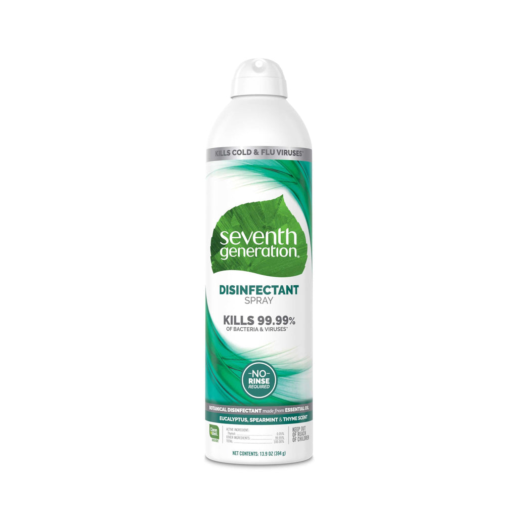 Seventh Generation Disinfecting Spray Cleaner Eucalyptus and Thyme Disinfectant 13.9 oz, Pack of 8