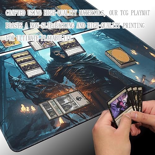 MTG Playmat - Non-Slip Backing Printing, Ideal for Card Game Enthusiasts TCG Playmat (Demon Skeleton-No Deck)