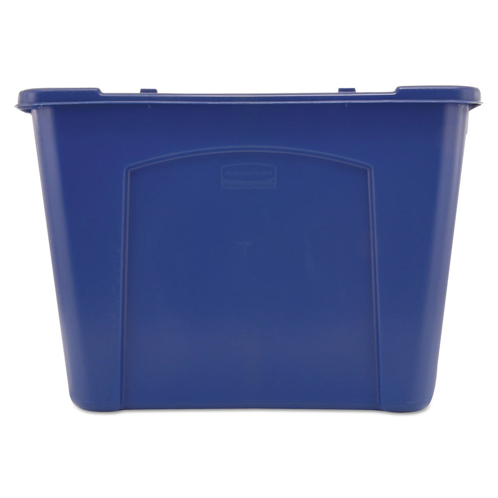 Rubbermaid Commercial Products, Recycling Bin/Box, Stackable, 14 GAL, Blue, for Indoors/Outdoors/Garages/Homes/Commercial Facilities