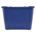 Rubbermaid Commercial Products, Recycling Bin/Box, Stackable, 14 GAL, Blue, for Indoors/Outdoors/Garages/Homes/Commercial Facilities
