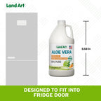 Land Art Pure Aloe Vera Drinkable Gel - Orange Tangerine Flavored - Cold-Processed Inner Filet - from Organic Fresh Leaves from Texas - for Heartburn Relief - Acid Reflux - 64 fl oz