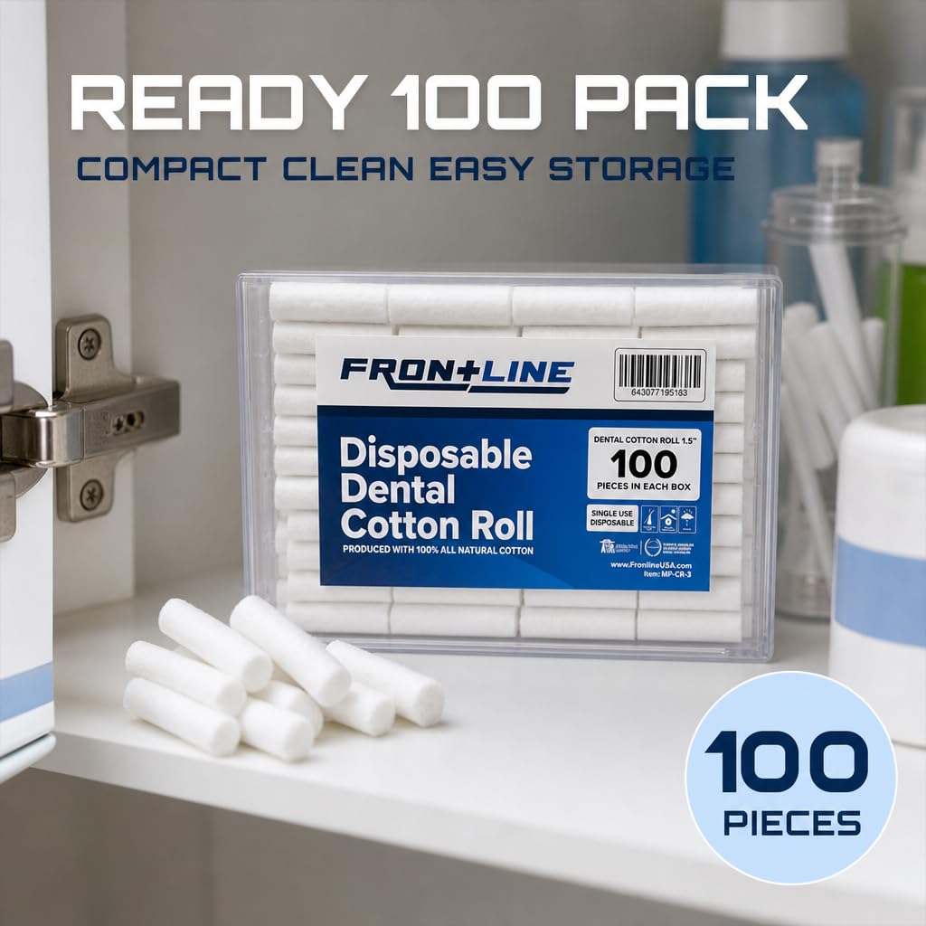 Dental Cotton Rolls 100 Count, Nose Bleed Stoppers, Wisdom Teeth Recovery