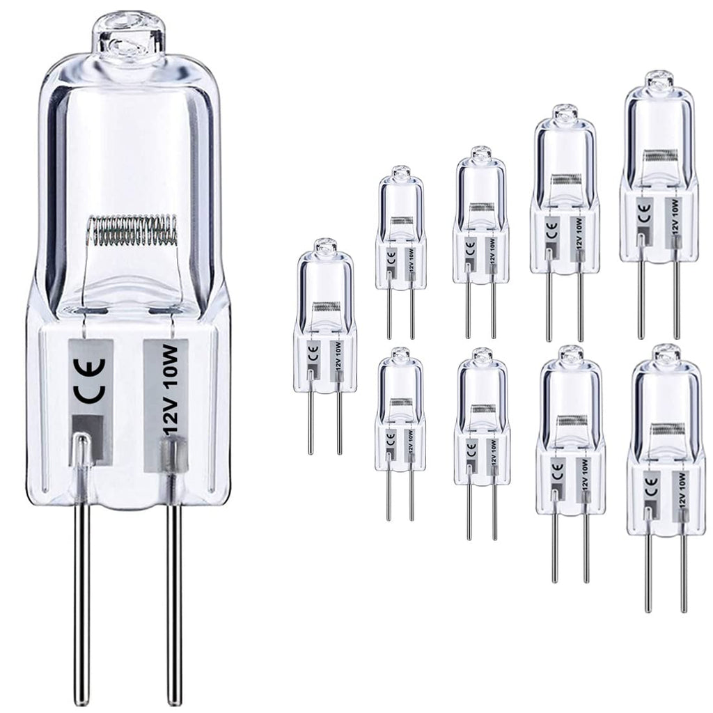 Vinaco G4 Halogen Bulb 12V 10W 2800K Warm White for Cabinet Lighting