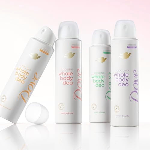 Dove Whole Body Deodorant Cooling Spray Raspberry & Rose Aluminum Free 4oz