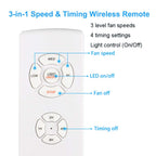 LPHUMEX Universal Ceiling Fan Remote Control Kit, 3-in-1 AC Motor Ceiling Fan Light Timing & Speed Remote, for Hunter/Harbor Breeze/Westinghouse/Honeywell/Other Ceiling Fan lamp