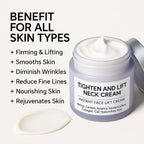 AMZEYE Tighten and Lift Neck Cream, Instant Face Lift Cream, 1.7 fl oz, Firming Fine lines, Loose & Sagging On Face, Decollete & Other Skin Areas