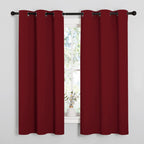 NICETOWN Burgundy Red Blackout Curtains for Living Room 42" x 63" 2 Panels