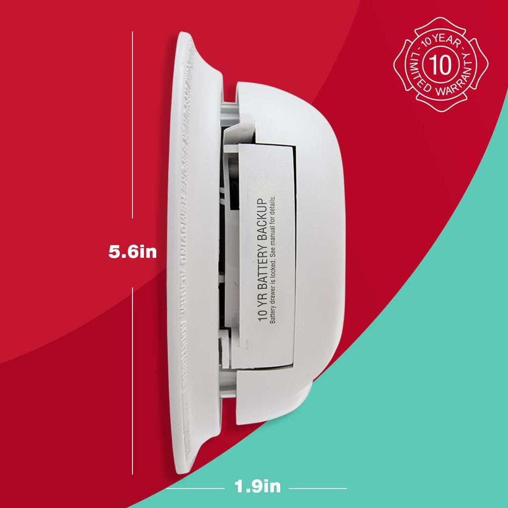 FIRST ALERT SC9120B Corded Electric Combination Alarm with Adapter Plugs for Easy Replacement