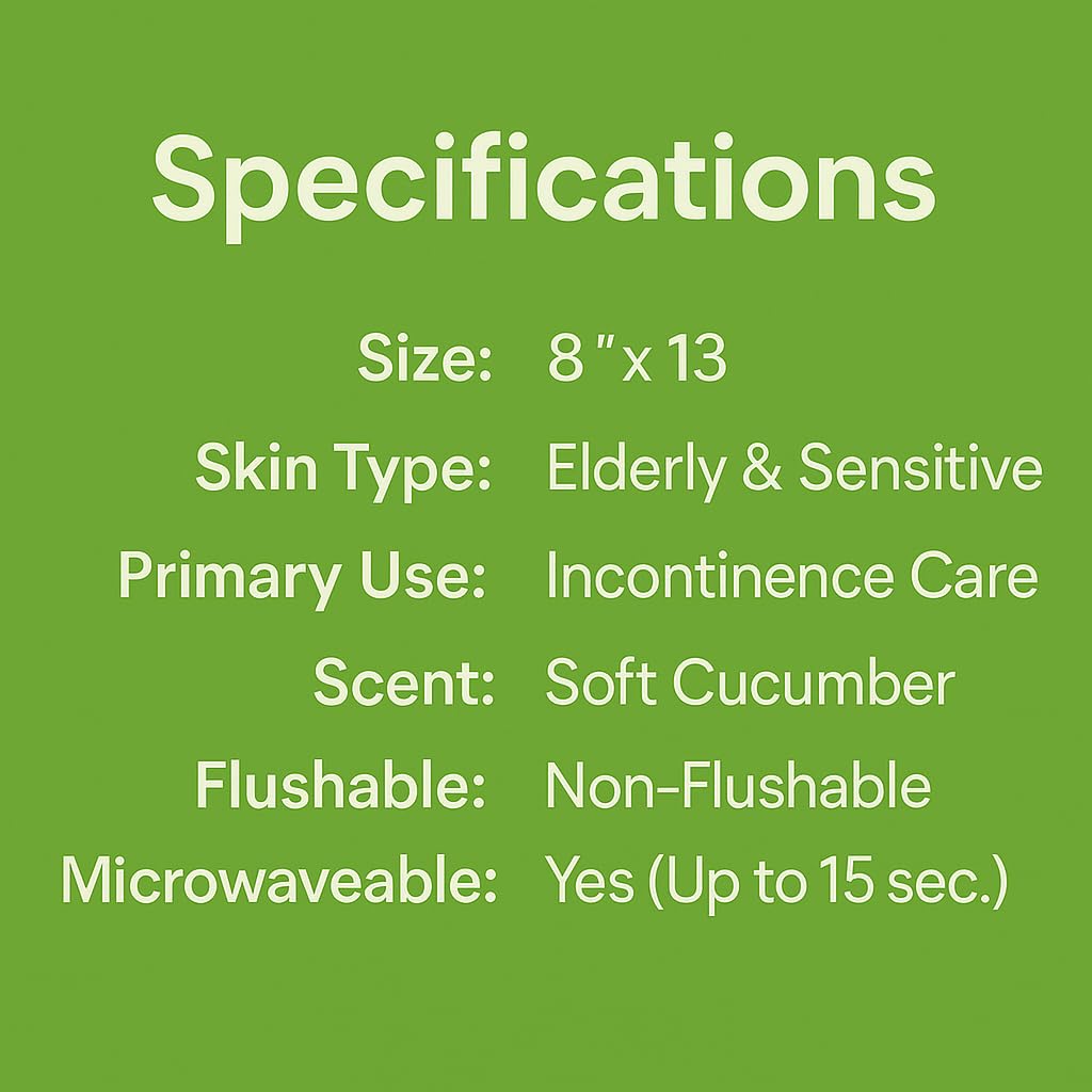Adult Wipes Extra Large Scented - Skin-Friendly Incontinence Wet Wipes for Adults & Elderly Disposable Washcloths - 8x13" 4 Packs of 60 (240 Wipes)