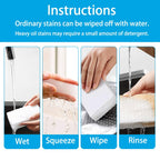 SmilinFit Magic Sponge Erasers, 50 Pack 2X Density Stronger Melamine Sponge Foam Pads, Multi-Functional Household Cleaning Supplies Cleaner for Kitchen, Bathroom, Bathtub, Sink, Wall Cleaner