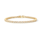 PAVOI CZ Tennis Bracelet for Women, 14K Gold Plated, Yellow Gold, 7IN