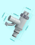 MASCARRY 【Patented】 Plunger Valve for Above Ground Swimming Pool, Pool Replacement Parts with On-Off Valve, Pool Hose Adapter and Pool Pipe Holder, Pool Pump Parts, Above Ground Pool Accessories