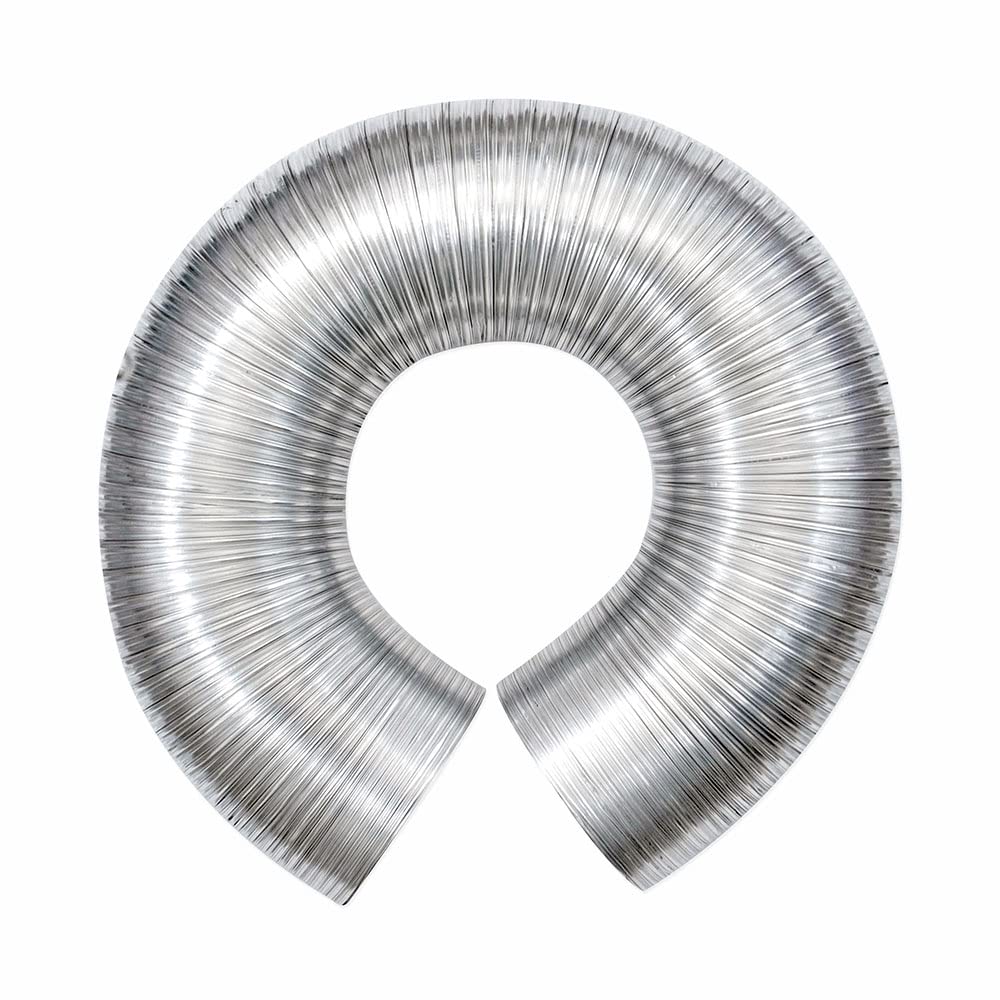 Eastman 8 Foot ArmorFlex Dryer Vent, Flexible Aluminum Duct with Clamps, Semi-Rigid, 69028