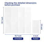 JOLLY CHEF 200 Pack Disposable Paper Napkins, Soft Bathroom Napkins for Guests, 2-Ply White Paper Hand Towels for Halloween, Wedding, Thanksgiving
