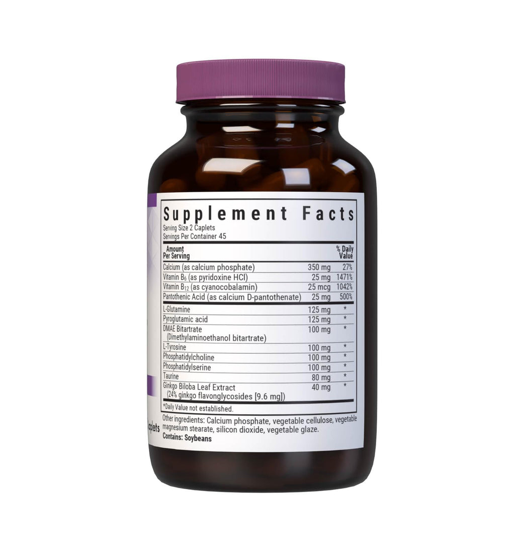 BlueBonnet Nutrition Power Thought Nootropic Brain Support Supplement with Phosphatidylserine, B Vitamins, Ginkgo, L Tyrosine for Daily Focus* - Non-GMO, Gluten-Free - 90 Caplets