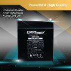 ExpertPower EXP1250-12V 5Ah Rechargeable SLA Battery for Security System, UPS, Garage Door Opener Replacement, Fire Alarm Batteries, Sealed Lead Acid, 12V Battery Backup