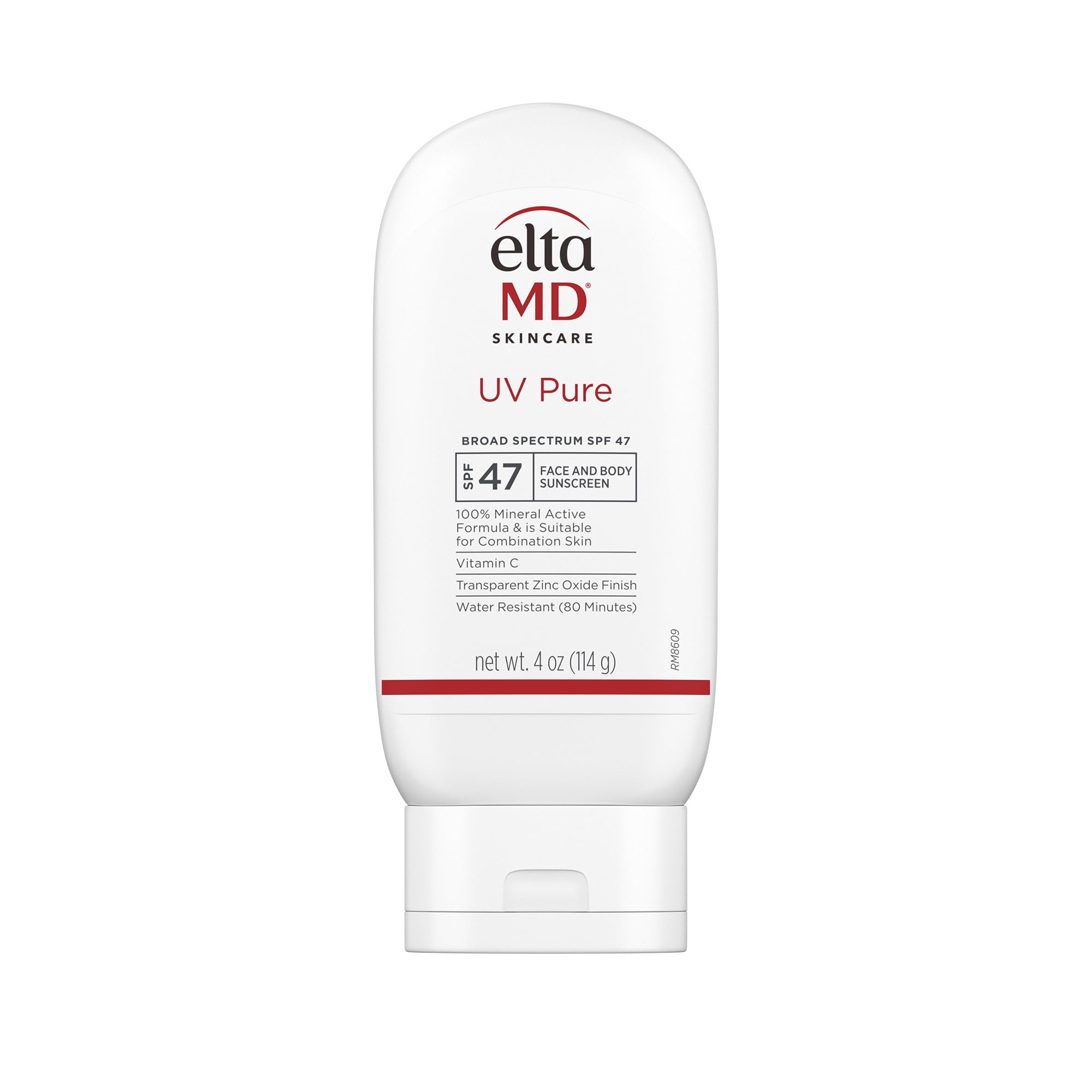 EltaMD UV Pure Face and Body Sunscreen, SPF 47 Mineral Sunscreen for Kids and Adults, Water Resistant Up to 80 Minutes, Oil Free Zinc Oxide Formula, 4.0 oz
