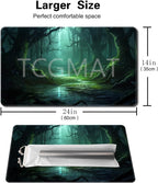 MTG Playmat Size 24x14in Free Storage Bags Non-Slip Backing Printing, Ideal for Card Game Enthusiasts TCG Playmat (No with Zone,Mystery)